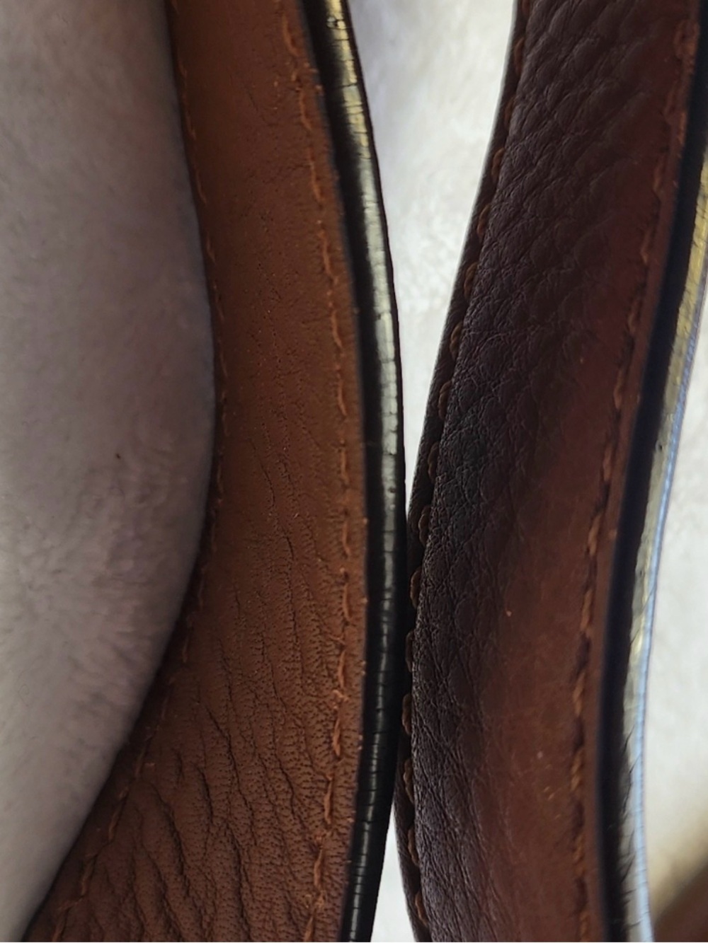 Michael Kors Cognac Leather Hamilton Satchel Shoulder Bag in EUC Gold HW Buckle - Picture 11 of 15